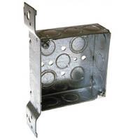 BOX OUTLET STL 4X1.5IN SQ BRKT