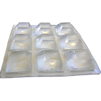 PAD BUMPER VNYL SQ 1/2IN CLEAR