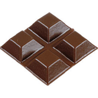 3/4" Square Adhesive Bumper Brown Pack of 12