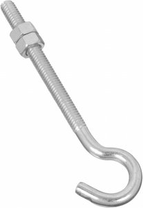 BOLT J-HOOK 5/16X5IN ZINC