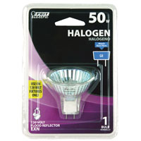Feit Electric BPEXN-120 Halogen Bulb, 50 W, G8 Lamp Base, MR16 Lamp, 3000 K