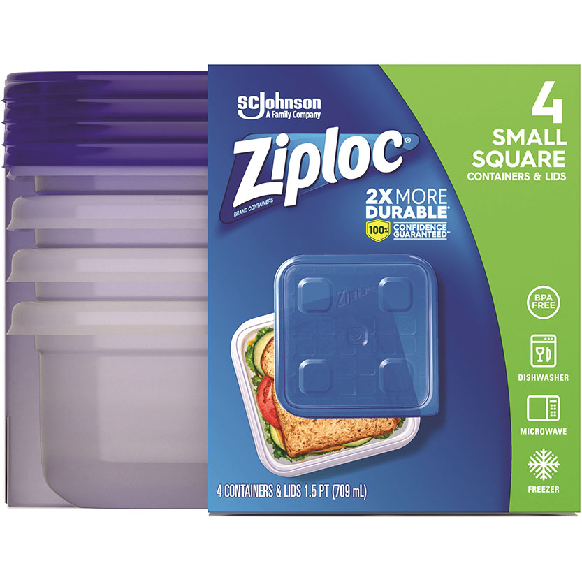 CONTAINER SQUARE ZIPLOC 24OZ