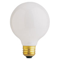 Feit Electric 40G25/W/RP Incandescent Bulb; 40 W; G25 Lamp; Medium E26 Lamp