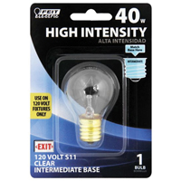 Feit Electric BP40S11N Incandescent Lamp; 40 W; S11N Lamp; Intermediate E17