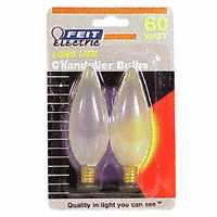 Feit Electric BP60CTF Incandescent Lamp; 60 W; Torpedo Tip Lamp; Candelabra