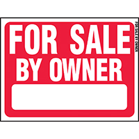 HY-KO RS-605 Real Estate Sign, For Sale By Owner, White Legend, Plastic, 24