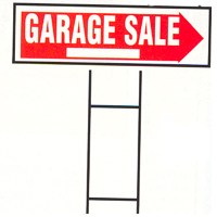 RS-804 GARAGE SALE RD/WHT SIGN