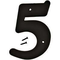 HY-KO 6 BLACK PLASTIC NUMBER #5