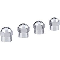 VALVE CAP CHROME HEX