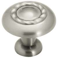 Amerock BP1585G10 Cabinet Knob, 1-1/16 in Projection, Zinc, Satin Nickel