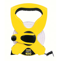 STANLEY 34-790 Measuring Tape, 100 ft L x 1/2 in W Blade, Fiberglass Blade,