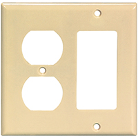 WALLPLATE 2G RECPT/DECR STD IV