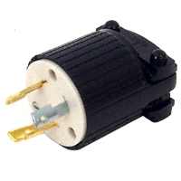 PLUG LOCKING BLACK 20A/125V