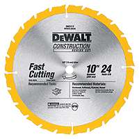 DeWALT DW3112 Saw Blade, 10 in Dia, Carbide Cutting Edge, 5/8 in Arbor,