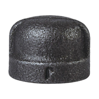 CAP BLACK MALLEABLE 1/4