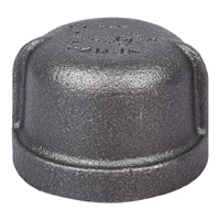 CAP BLACK MALLEABLE 1IN