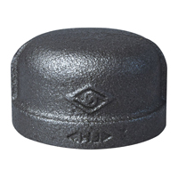 CAP BLACK MALLEABLE 1-1/4