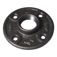 FLOOR FLANGE BLK MALL 1-1/4