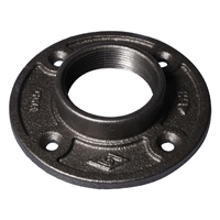 FLOOR FLANGE BLK MALLEABLE 2IN