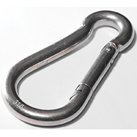 BARON 2450-1/4 Spring Hook Snap Link, Steel, Zinc