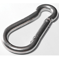 BARON 2450-3/8 Spring Hook Snap Link, Steel, Zinc