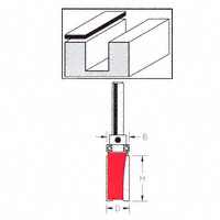 TOP BEARING FLUSH ROUTER BIT