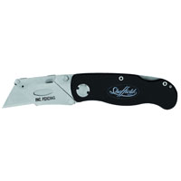 KNIFE UTILITY LOCKBACK BLACK