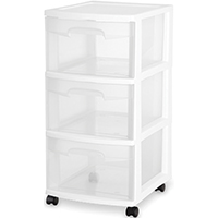 STE-28308002 CART 3DRAWR CLR/WHT