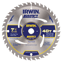 IRWIN MARATHON 14031 Circular Saw Blade, 7-1/4 in Dia, Carbide Cutting Edge,