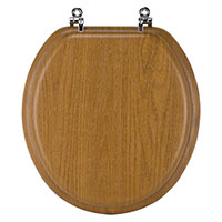 TOILET SEAT NATL OAK FNSH 17IN