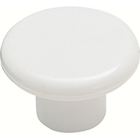 KNOB CABINET 1-1/4IN PLST WHT