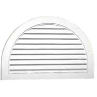 22"X34" HALF RD GABLE VENT WHT