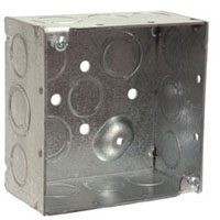 30.3CI 4" SQ BOX STEEL W KO