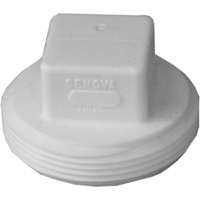 IPEX 193052S Cleanout Plug, 2 in, MNPT, PVC, White, SCH 40 Schedule