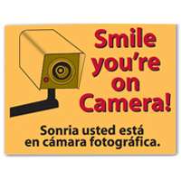 SIGN SMILE YOU'RE ON CAMERA