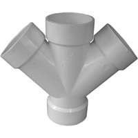 WYE DWV HUB DOUBLE 3 IN