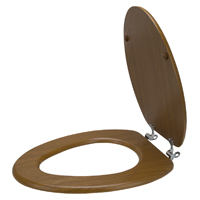 TOILET SEAT NATL OAK FNSH 19IN