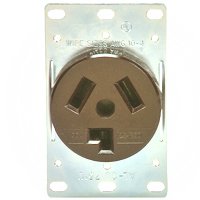 Eaton Cooper Wiring 38B-BOX Power Receptacle, 3 -Pole, 125/250 V, 30 A,