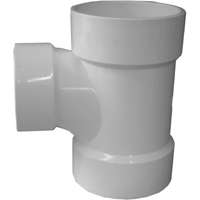 CANPLAS 192136 Sanitary Pipe Tee, 4 x 3 in, Hub, PVC, White