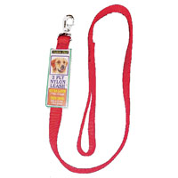 LEASH DOUBLE NYLON RED 1INX6FT