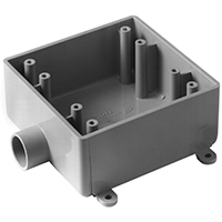 E9802E-CTN PVC BOX 2G 3/4 1HOLE