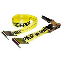 KEEPER 04623 Tie-Down, 2 in W, 27 ft L, Polyester, Yellow, 3333 lb, Hook End