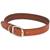 COLLAR LEATHER BROWN 1X20IN