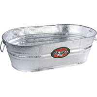 WASH TUB HTDP OVAL 10-1/2 GAL