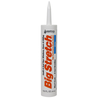 Big Stretch 10016 Acrylic Caulk, White, -30 to 250 deg F, 10.5 oz Cartridge