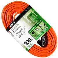 CORD EXT OUTDR 16/2X100FT ORG