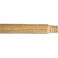 BIRDWELL 533-12 Broom Handle, 15/16 in Dia, 60 in L, Threaded, Hardwood