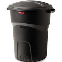 32GAL BLCK REFUSE CNTNR W LID