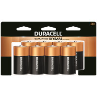 DURACELL 4133393364 Battery, 1.5 V Battery, D Battery, Alkaline, Manganese