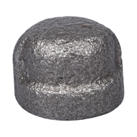 CAP BLACK MALLEABLE 1/8